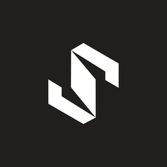 Modern letter S creative and unique art icon logo design initial vector minimal awesome trendy professional logo design template on black background.