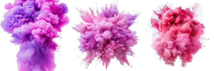 Colorful dust explosion