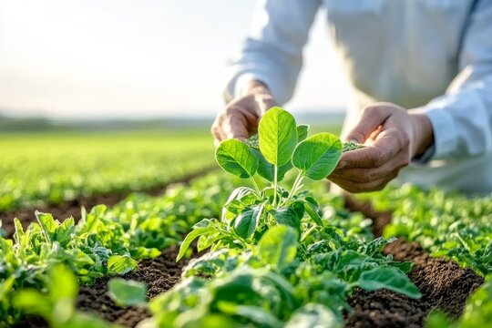 Celebrar el d&iacute;a de San Valent&iacute;n en campos de primavera con el cultivo de vegetales frescos