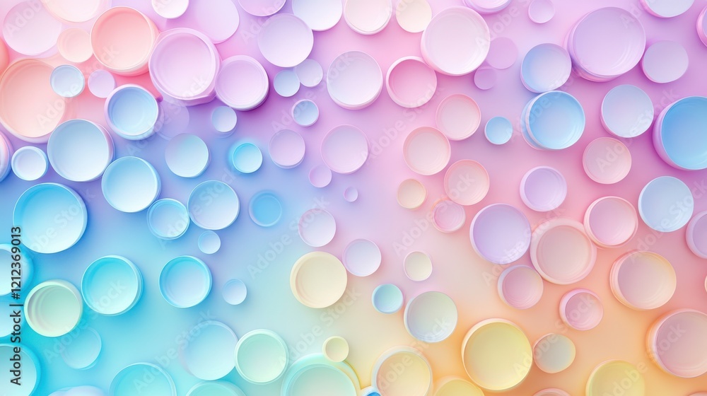 Poster playful abstract background with circular patterns digital art cheerful environment ultra hd resolut