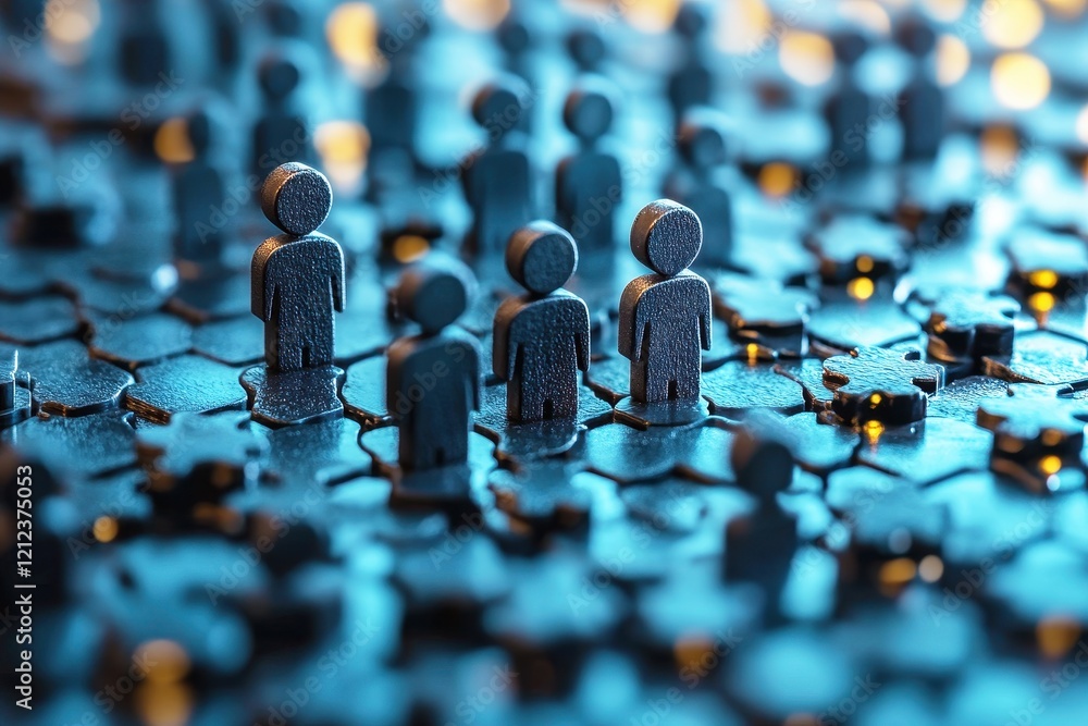 Aufkleber connecting the dots: abstract representation of a network, community, or global connection, symboliz
