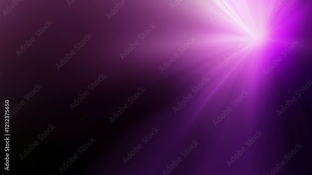 Poster Abstract gradient background blending deep purple and black tones with glowing white light in the upper right corner. Smooth texture and ethereal quality create a striking interplay of contrast, light