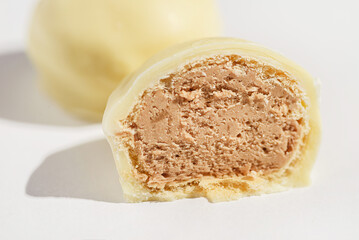 candy in white chocolate glaze