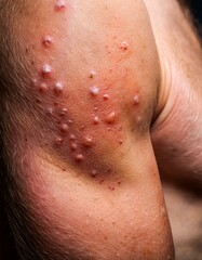 Fototapeta premium Close-Up Study of Skin Allergy and Dermatitis Patterns