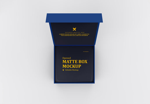 Opened Matte Box Mockup