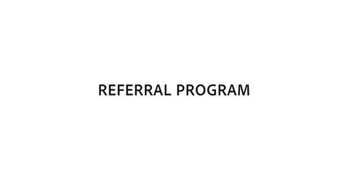 "Referral Program" Typewriting Text. Marketing and Affiliation Concept.