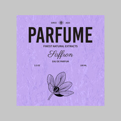 Elegant perfume packaging label Design Layout