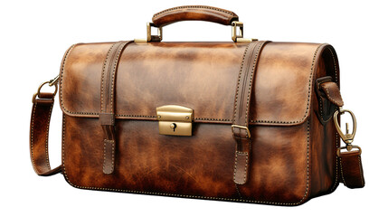 Vintage Brown Leather Briefcase, Handbag