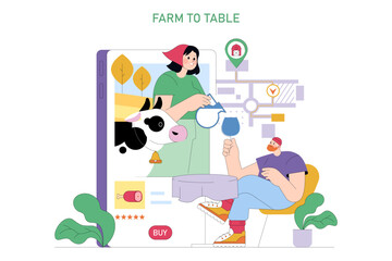 National Agriculture Day. Flat Vector Illustration