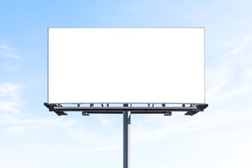 Blank billboard for advertisements on highway outdoor setting minimalist view
