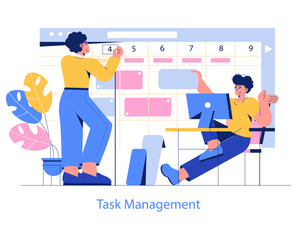 Development Process Automation. Flat Vector Illustration