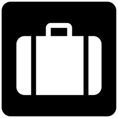 Baggage sign symbol isolated on black background. vector ilustration. 
