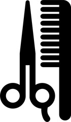 beauty salon or barber shop sign symbol isolated on white background. vector ilustration. 