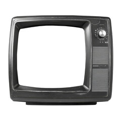An old TV on a transparent background