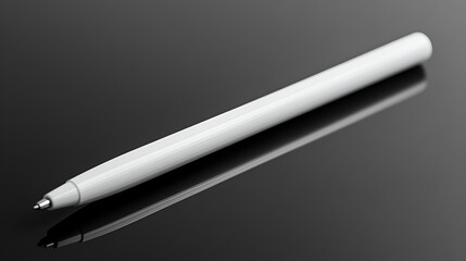 A single white pen on a basic, dark background