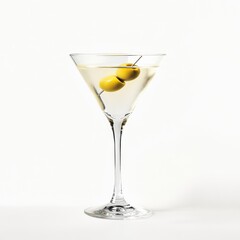 An elegant and classic Martini cocktail with gin or vodka, dry vermouth, and olive garnish
