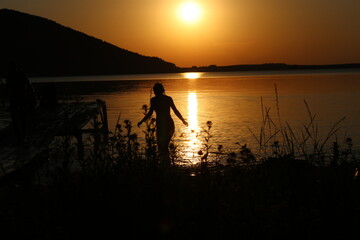 Fototapeta premium silhouette of a person