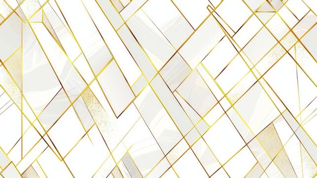 Geometric background with golden lines on white background, gives elegance and modernity. Perfect for design of invitations, business cards, advertising banners.