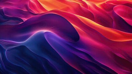 Fototapeta premium Abstract waves of vibrant colors flowing smoothly, creating a dynamic visual experience.