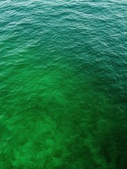 Obraz premium A serene view of deep green ocean water, showcasing calm waves and a tranquil underwater environment.