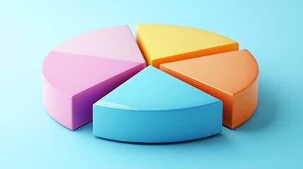 Obraz premium Pie chart breaking down commission fees for different categories of services in a high-resolution layout