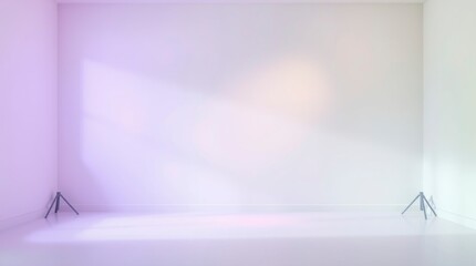 Empty Room: Soft Light, Minimalist Pastel Ambiance