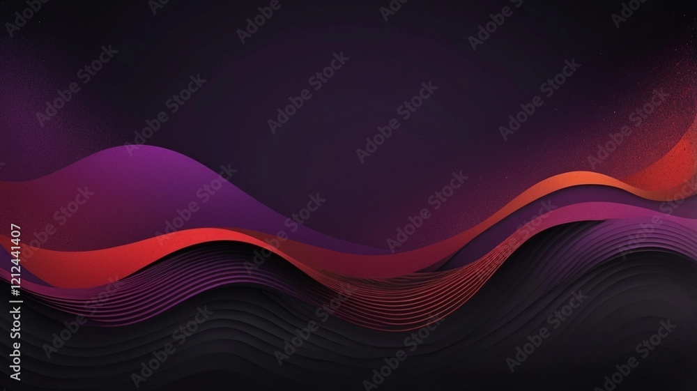 Poster gradient background with grain texture,black,red,purple gradient background shining colors abstract 