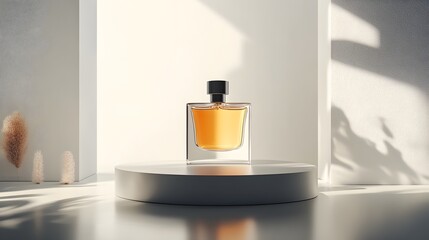 Amber Perfume Bottle on Display