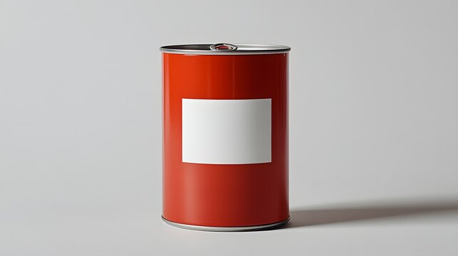 Red Can with Blank Label, Packaging Design