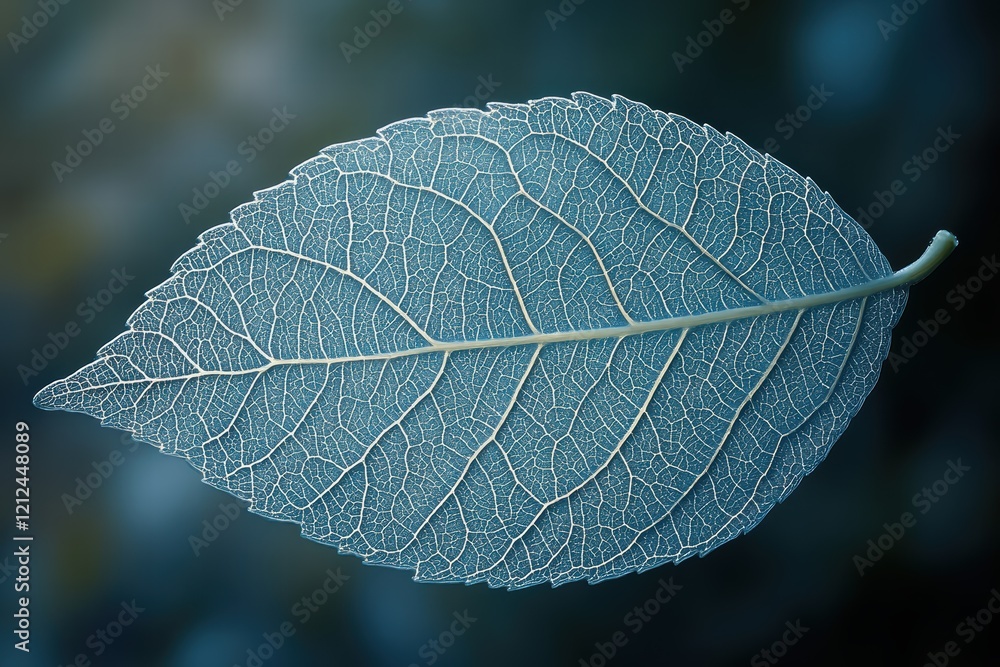 Poster structured veining of a leaf showcasing intricate detail and delicate design