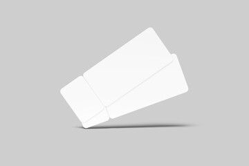 Blank ticket for mock up design or design presentation