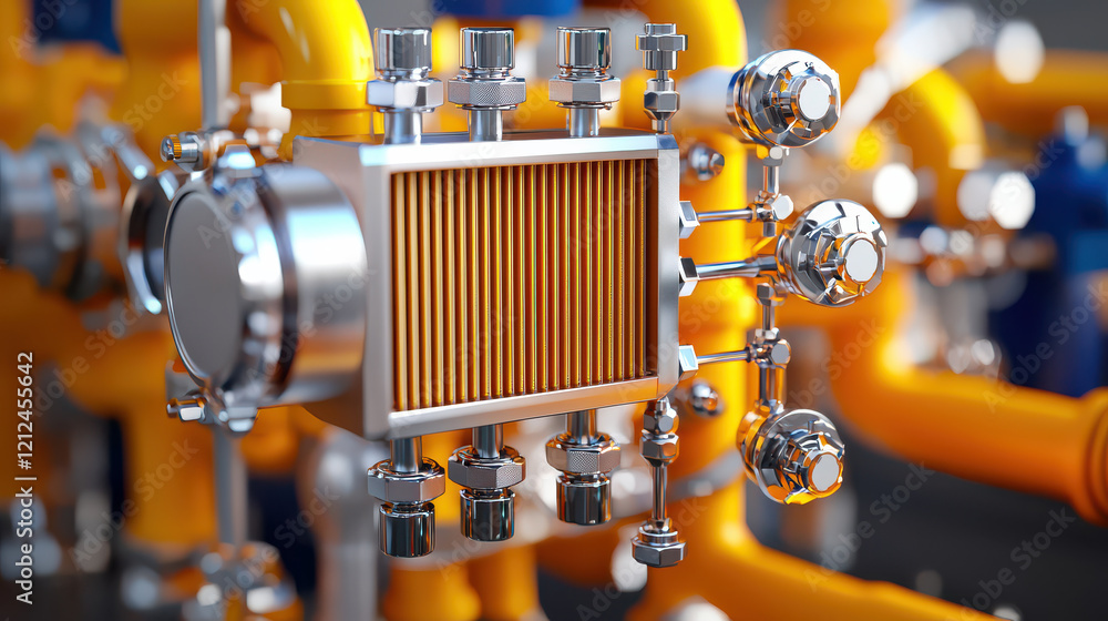 Poster efficient liquid filtration system with metallic components and pipes