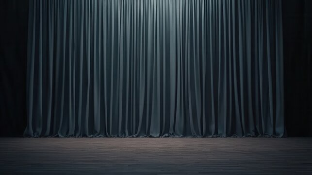Minimalist stage backdrop design empty theater photography dim lighting artistic perspective conceptual minimalism