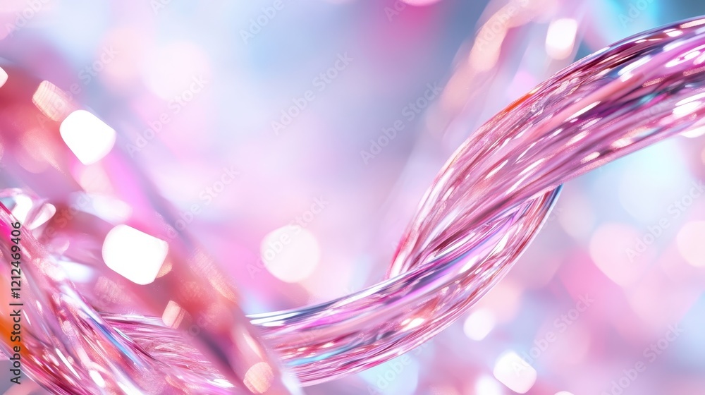 Poster an abstract image showcasing swirling, colorful threads of light that create a dreamy, otherworldly 