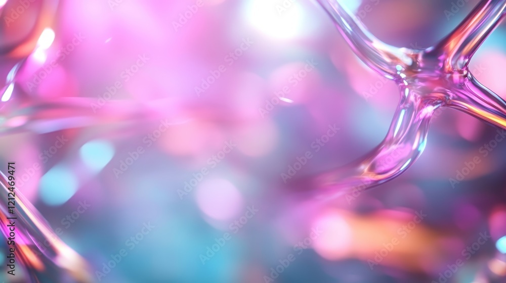 Poster a mesmerizing blend of vibrant colors and fluid shapes creating an abstract representation, evoking 