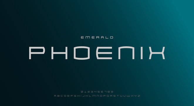 Modern futuristic alphabet font. Typography vector illustration design