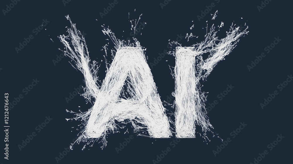 Poster ai splash: the letters 