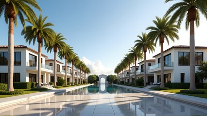 Luxury Modern Villa Resort Illustration