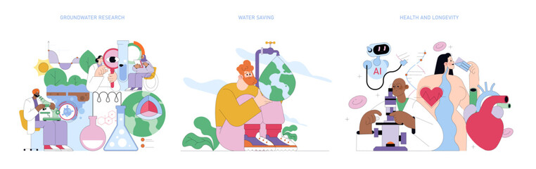 World Water Day. Flat Vector Illustration