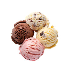 Ice cream scoop isolated on transparent background