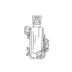 perfume bottle vector line icon