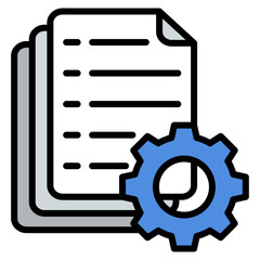 Document Management Icon Element For Design