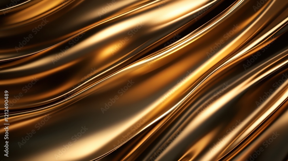 Poster this mesmerizing image features shimmering gold drapery that flows gracefully, capturing light and c
