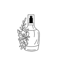 perfume bottle vector line icon