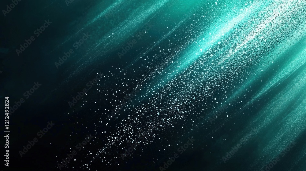 Poster mysterious dark teal grungy background with glittering texture and ethereal atmosphere for creative 