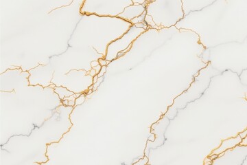 Fototapeta premium Elegant White Marble Texture with Golden Veins for Luxury Architecture, Interior Design, and Background Use