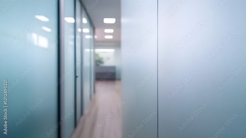 Poster frosted transparent glass texture with soft blurred effect for sleek and modern background