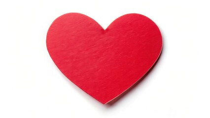 Fototapeta premium red heart shape sticker isolated on white background, love stickers