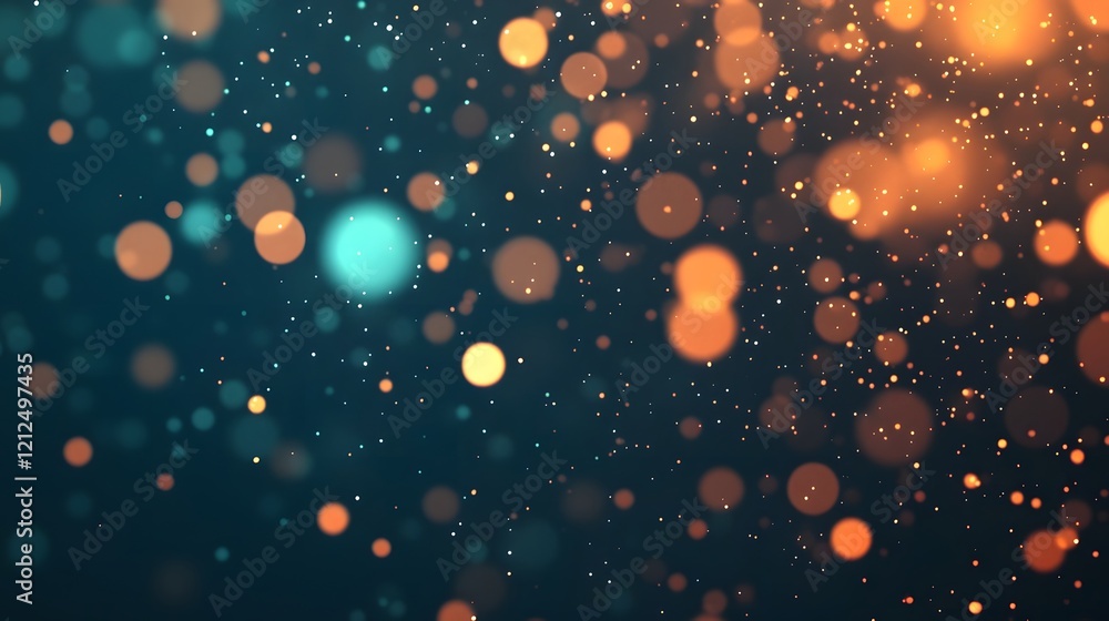 Poster gradient bokeh texture with glowing orbs in dreamy and luminous background