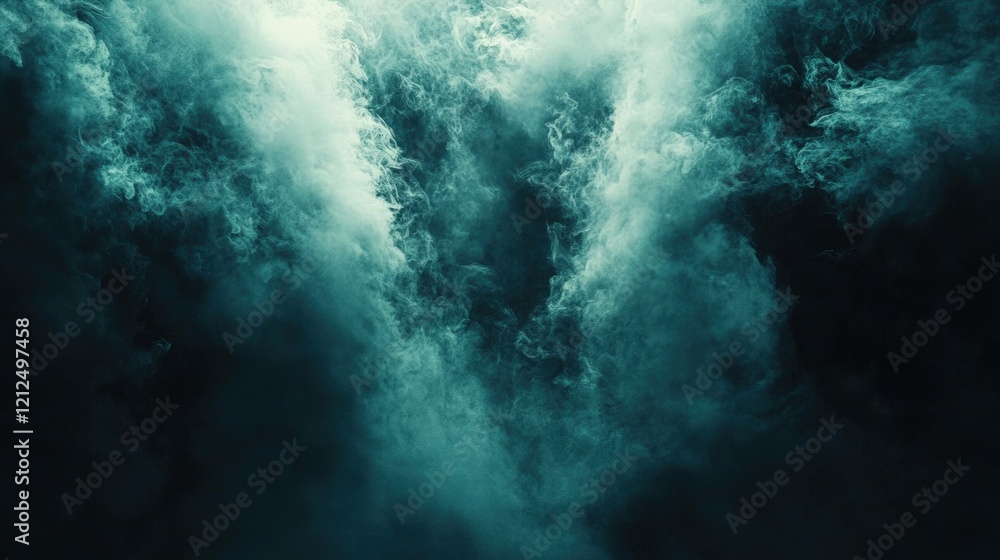 Poster dark teal textured background with mysterious atmosphere creating an enigmatic mood and depth for va